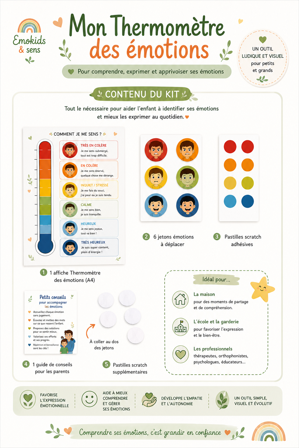 Mon thermomètre des émotions | Outil éducatif à scratch