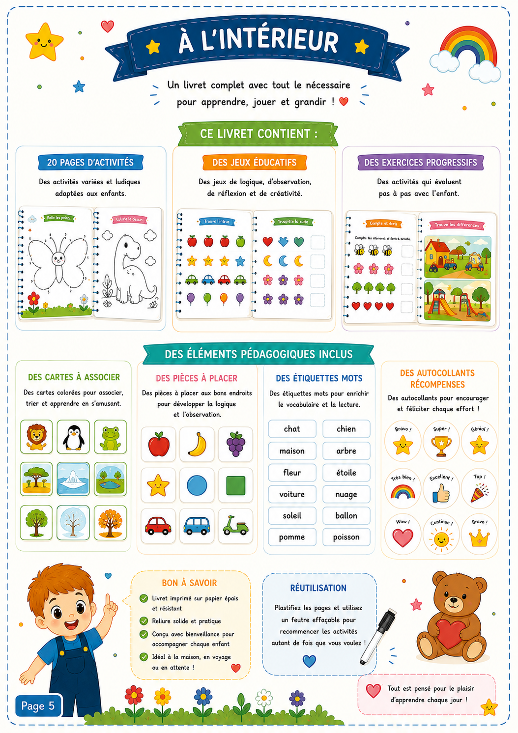 Mon livret d’activités personnalisé | Livre éducatif à scratch