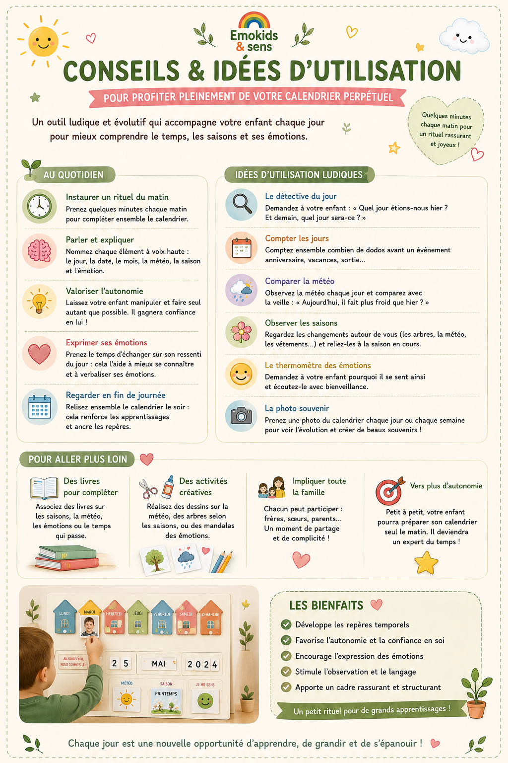 Mon calendrier perpétuel | Frise éducative à scratch personnalisable