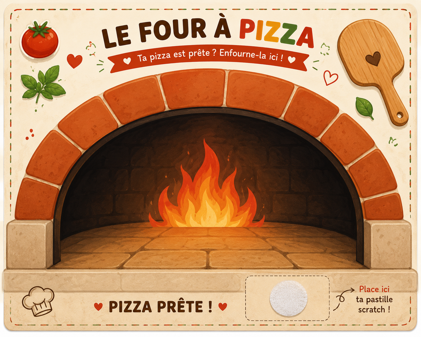 Jeu sensoriel à scratch – Je prépare ma pizza