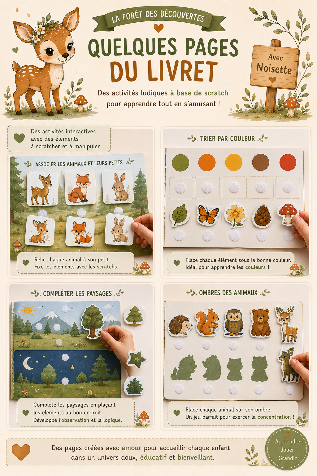 Mon livret d’activités personnalisé | Livre éducatif à scratch