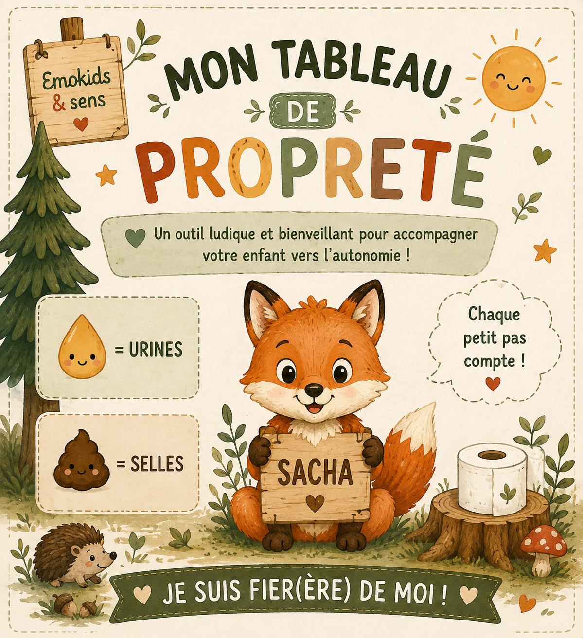 Mon tableau de propreté | Tableau éducatif à scratch
